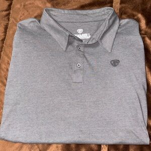 Mens ROCK & ROLL Denim polo shirt size XL